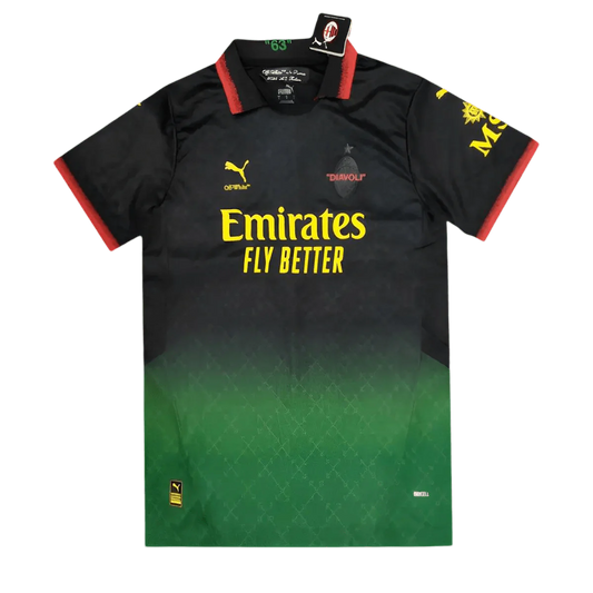 2024/2025 AC Milan x OFFWHITE Black Limited Edition Jersey - Fan version