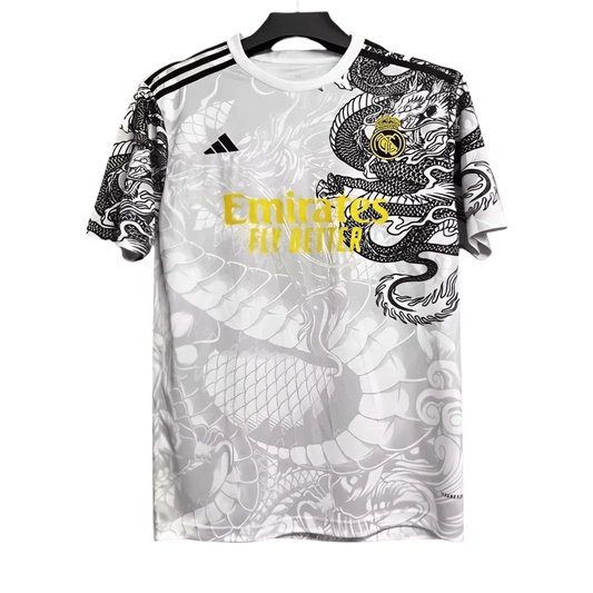 2025 Real Madrid Dragon Kit White Limited Edition Jersey Shirt - Fan Version