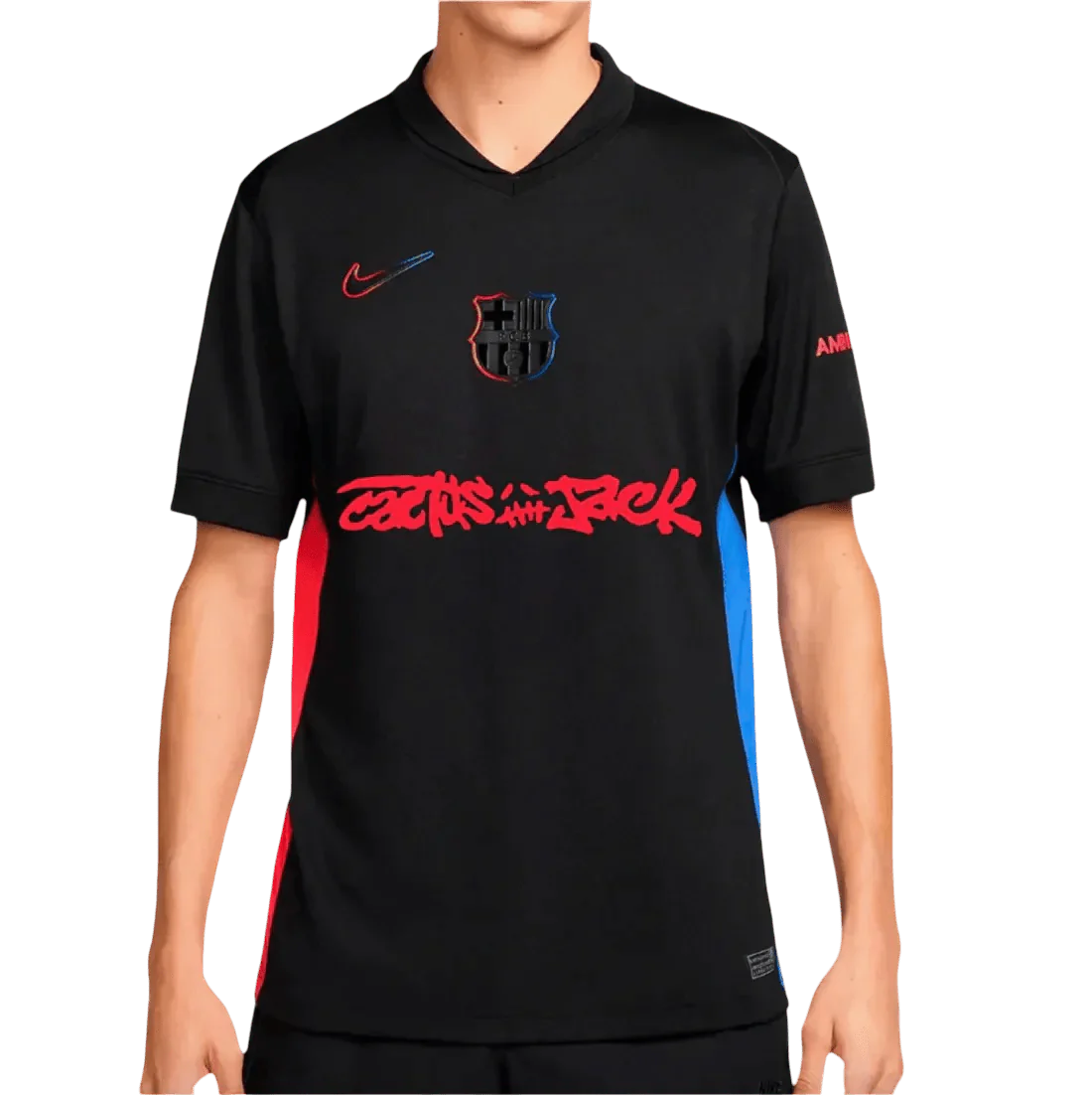 2025 Barcelona X Travis Black Away Special Jersey - Player Version